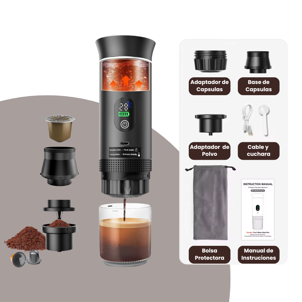 ⛰️ Cafilo Nomad 2.0™ Cafetera Portatil 3 en 1
